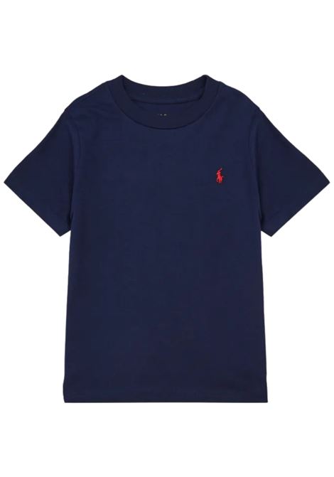 T-shirt bambino blu in cotone